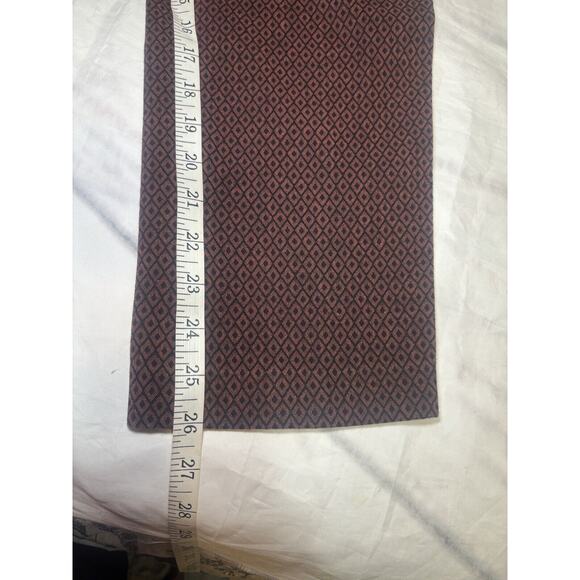 Ann Taylor Womens Size 8 Devin Fit Crop Ankle Pants Slacks Black Maroon (a1) - Picture 5 of 7